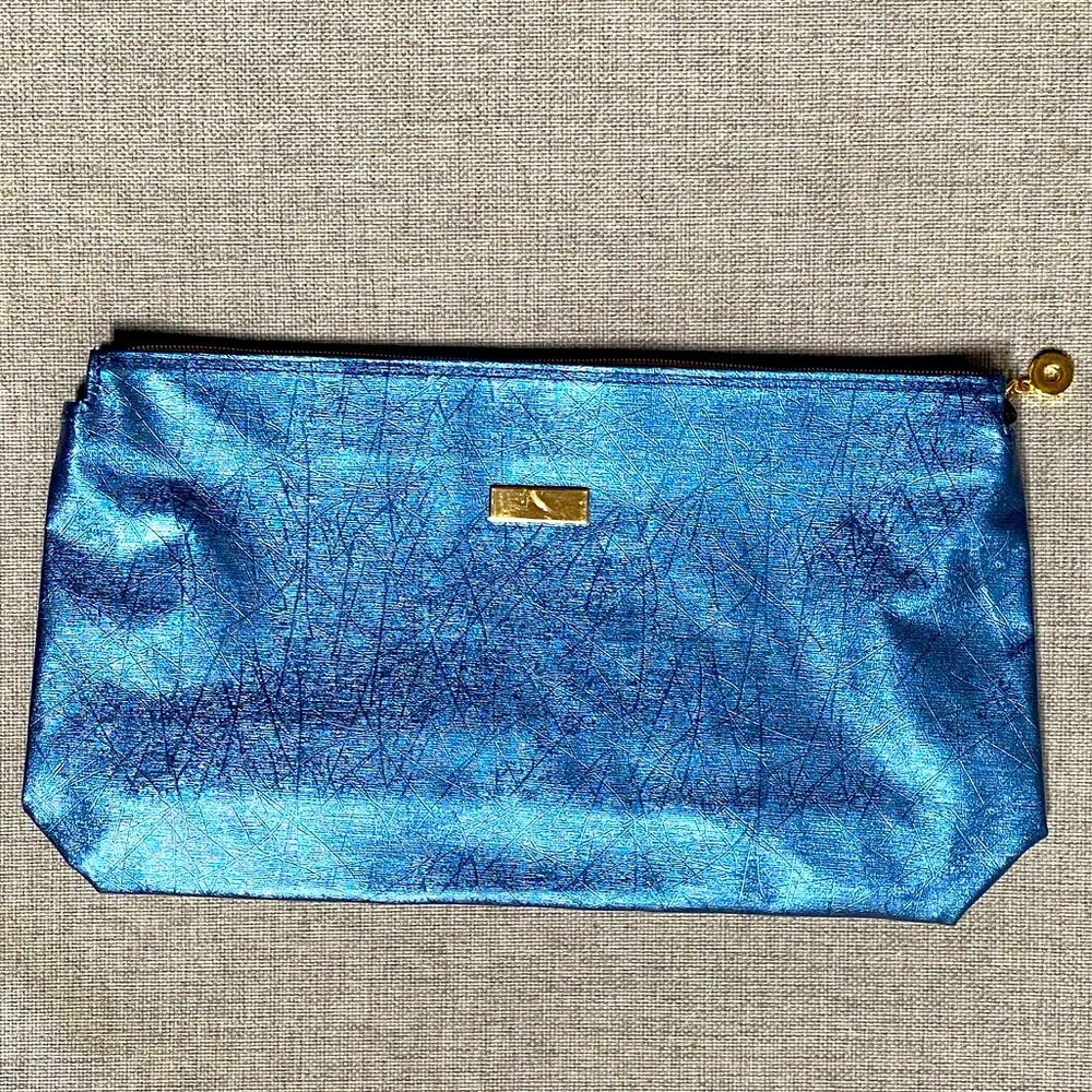 Mixed Bag brand large navy purse/clutch or cosmetic bag.